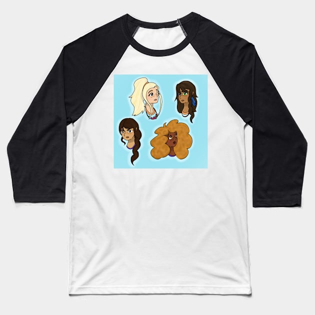 Heroes of Olympus Girls Baseball T-Shirt by ceolsonart